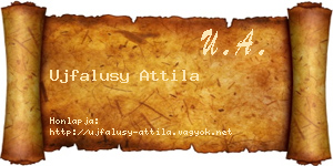 Ujfalusy Attila névjegykártya